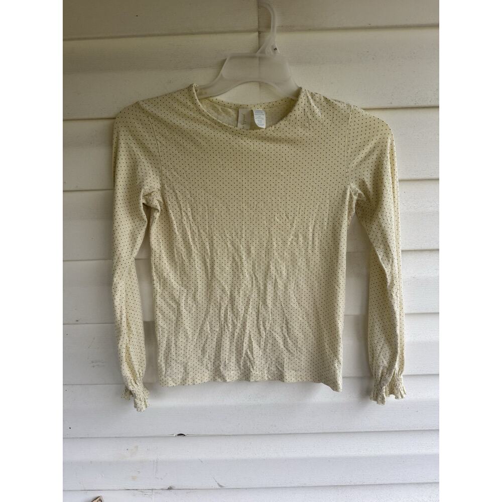 Matilda Jane Paint By Number Longsleeve size 14 Cream Ivory Polka Dots Ruffle